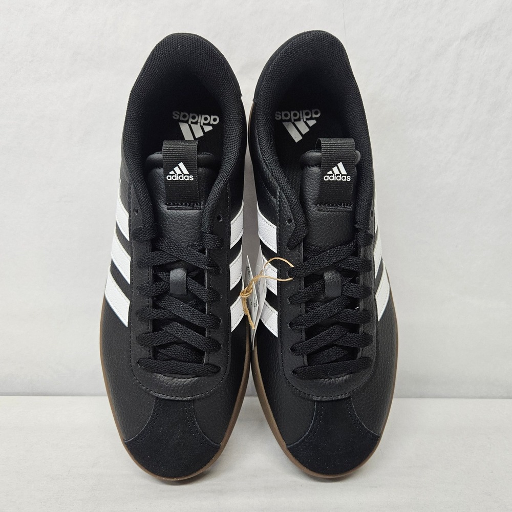 Adidas VL Court 3.0 Skateboarding Shoes ID6286 Black White Gum Men's Size 8.5 - Picture 6 of 11